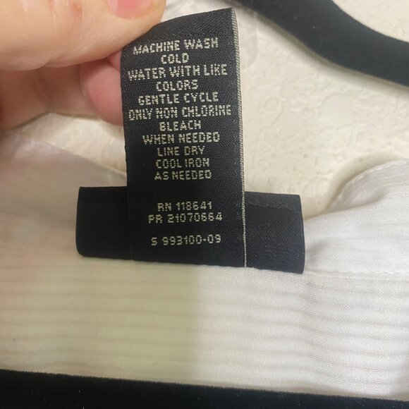 Lane Bryant Blouse Top Womens 18/20 White Button-Down Short Sleeve Simi Sheer Li - Picture 4 of 7